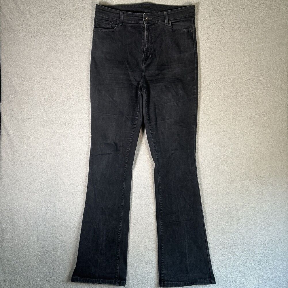 LL Bean Jeans Women’s Size 14 Tall Classic Fit Black Flare Black Jeans 32x32